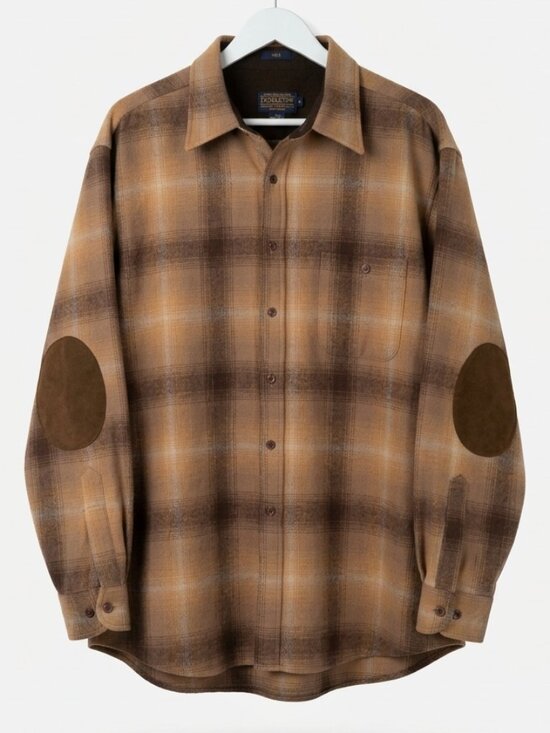Pendleton Other - NWOT!  Pendleton 100% Wool  MEN'S PLAID ELBOW-PATCH TRAIL SHIRT- Men's Size XL